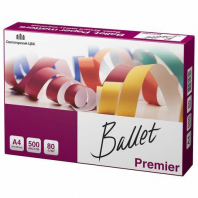 Бумага офисная А4, 80 г/м2, 500 л., марка А, BALLET PREMIER, Россия, 160% (CIE) Бумага офисная А4, 80 г/м2, 500 л., марка А, BALLET PREMIER, Россия, 160% (CIE)