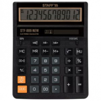 Калькулятор настольный STAFF STF-888-New (202x158 мм), 12 разрядов, двойное питание, черный, 273831 Калькулятор настольный STAFF STF-888-New (202x158 мм), 12 разрядов, двойное питание, черный, 273831