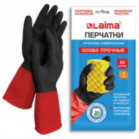 Перчатки МНОГОРАЗОВЫЕ латексные LAIMA "БИКОЛОР" черно-красные, ОСОБО ПРОЧНЫЕ, хлопковое напыление, размер M (средний), вес 55 г, 700538 Перчатки МНОГОРАЗОВЫЕ латексные LAIMA "БИКОЛОР" черно-красные, ОСОБО ПРОЧНЫЕ, хлопковое напыление, размер M (средний), вес 55 г, 700538