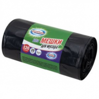 Мешки для мусора 120 л, черные в рулоне 20 штук прочные, ПВД 35 мкм, 70x110 см, серия Extra, BOOMHOUSE (БУМХАУС), 702662 Мешки для мусора 120 л, черные в рулоне 20 штук прочные, ПВД 35 мкм, 70x110 см, серия Extra, BOOMHOUSE (БУМХАУС), 702662