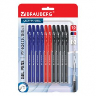 Ручки гелевые BRAUBERG "ULTRA GEL", НАБОР 10 ШТУК (4 ЧЕРНЫХ, 4 СИНИХ, 2 КРАСНЫХ), стандартный наконечник 0,5 мм, линия 0,35 мм, 144270 Ручки гелевые BRAUBERG "ULTRA GEL", НАБОР 10 ШТУК (4 ЧЕРНЫХ, 4 СИНИХ, 2 КРАСНЫХ), стандартный наконечник 0,5 мм, линия 0,35 мм, 144270