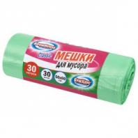 Мешки для мусора 30 л, зеленые, в рулоне 30 штук, ПНД 10 мкм, 50x60 см, серия "Classic", BOOMHOUSE (БУМХАУС), 702652 Мешки для мусора 30 л, зеленые, в рулоне 30 штук, ПНД 10 мкм, 50x60 см, серия "Classic", BOOMHOUSE (БУМХАУС), 702652