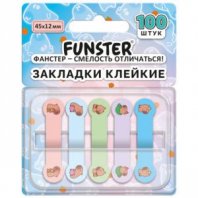 Закладки клейкие Z-сложения FUNSTER (ФАНСТЕР) "Капибары", 45х12 мм, 100 шт. (5 цветов х 20 листов), в диспенсере, 116694 Закладки клейкие Z-сложения FUNSTER (ФАНСТЕР) "Капибары", 45х12 мм, 100 шт. (5 цветов х 20 листов), в диспенсере, 116694
