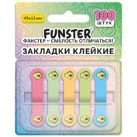Закладки клейкие Z-сложения FUNSTER (ФАНСТЕР) "Авокадо", 45х12 мм, 100 шт., (5 цветов х 20 листов), в диспенсере, 116696 Закладки клейкие Z-сложения FUNSTER (ФАНСТЕР) "Авокадо", 45х12 мм, 100 шт., (5 цветов х 20 листов), в диспенсере, 116696