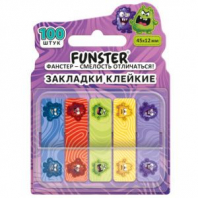 Закладки клейкие Z-сложения FUNSTER (ФАНСТЕР) "Монстрики", 45х12 мм, 100 шт. (5 цветов х 20 листов), в диспенсере, 116701 Закладки клейкие Z-сложения FUNSTER (ФАНСТЕР) "Монстрики", 45х12 мм, 100 шт. (5 цветов х 20 листов), в диспенсере, 116701