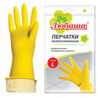 Перчатки МНОГОРАЗОВЫЕ латексные ЛЮБАША "ЭКОНОМ", хлопчатобумажное напыление, размер 8-9, L (большой), желтые, вес 32 г, 603785 Перчатки МНОГОРАЗОВЫЕ латексные ЛЮБАША "ЭКОНОМ", хлопчатобумажное напыление, размер 8-9, L (большой), желтые, вес 32 г, 603785