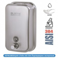 Дозатор для жидкого мыла LAIMA PROFESSIONAL INOX (гарантия 3 года), 1 л, нержавеющая сталь, матовый, 605395 Дозатор для жидкого мыла LAIMA PROFESSIONAL INOX (гарантия 3 года), 1 л, нержавеющая сталь, матовый, 605395