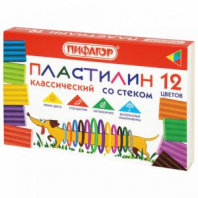 Пластилин классический ПИФАГОР "Веселая такса", 12 цветов, 180 г, СО СТЕКОМ, 106675 Пластилин классический ПИФАГОР "Веселая такса", 12 цветов, 180 г, СО СТЕКОМ, 106675