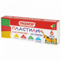 Пластилин классический ПИФАГОР "Веселая такса", 6 цветов, 90 г, СО СТЕКОМ, 106674 Пластилин классический ПИФАГОР "Веселая такса", 6 цветов, 90 г, СО СТЕКОМ, 106674