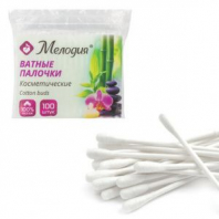 Ватные палочки КОМПЛЕКТ 100 шт., МЕЛОДИЯ, полиэтиленовый пакет, 128854 Ватные палочки КОМПЛЕКТ 100 шт., МЕЛОДИЯ, полиэтиленовый пакет, 128854