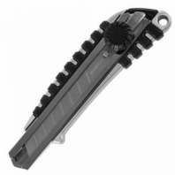 Нож канцелярский 18 мм BRAUBERG "Metallic", роликовый фиксатор, резиновые вставки, металл, 237159 Нож канцелярский 18 мм BRAUBERG "Metallic", роликовый фиксатор, резиновые вставки, металл, 237159