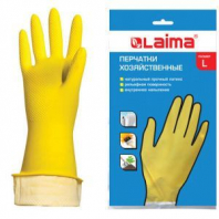 Перчатки МНОГОРАЗОВЫЕ латексные LAIMA "СТАНДАРТ", хлопчатобумажное напыление, ПЛОТНЫЕ, размер 8-9, L (большой), желтые, вес 44 г, 600270 Перчатки МНОГОРАЗОВЫЕ латексные LAIMA "СТАНДАРТ", хлопчатобумажное напыление, ПЛОТНЫЕ, размер 8-9, L (большой), желтые, вес 44 г, 600270