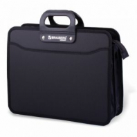 Папка-портфель пластиковая BRAUBERG "ПРЕМЬЕР" А4 (390х315х120 мм) 3 отделения, фактура "бисер", черная, 223082 Папка-портфель пластиковая BRAUBERG "ПРЕМЬЕР" А4 (390х315х120 мм) 3 отделения, фактура "бисер", черная, 223082