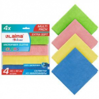 Салфетка из МИКРОФИБРЫ универсальная 40х40 см, КОМПЛЕКТ 4 шт., MULTI PRO COLOUR, 280 г/м2, LAIMA, 607793 Салфетка из МИКРОФИБРЫ универсальная 40х40 см, КОМПЛЕКТ 4 шт., MULTI PRO COLOUR, 280 г/м2, LAIMA, 607793
