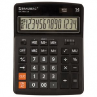 Калькулятор настольный BRAUBERG EXTRA-14-BK (206x155 мм), 14 разрядов, двойное питание, ЧЕРНЫЙ, 250474 Калькулятор настольный BRAUBERG EXTRA-14-BK (206x155 мм), 14 разрядов, двойное питание, ЧЕРНЫЙ, 250474