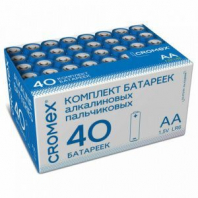 Батарейки алкалиновые "пальчиковые" КОМПЛЕКТ 40 шт., CROMEX (КРОМЕКС) Alkaline, АА (LR6,15А), в коробке, 455594 Батарейки алкалиновые "пальчиковые" КОМПЛЕКТ 40 шт., CROMEX (КРОМЕКС) Alkaline, АА (LR6,15А), в коробке, 455594