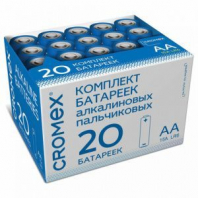 Батарейки алкалиновые "пальчиковые" КОМПЛЕКТ 20 шт., CROMEX (КРОМЕКС) Alkaline, АА (LR6, 15А), в коробке, 455593 Батарейки алкалиновые "пальчиковые" КОМПЛЕКТ 20 шт., CROMEX (КРОМЕКС) Alkaline, АА (LR6, 15А), в коробке, 455593