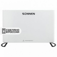Обогреватель-конвектор SONNEN ONYX-1000.1, 1000 Вт, Х-образный нагревательный элемент, белый, сделано в России, 457629