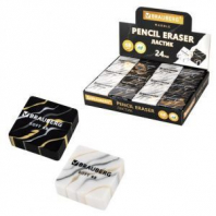 Ластик BRAUBERG "MARBLE", 34х34х11 мм, квадратный, экологичный ПВХ, ассорти, 272726