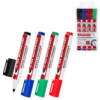 Маркеры стираемые для белой доски, НАБОР 4 ЦВЕТА, BRAUBERG "ULTRA WHITEBOARD MARKER", 3 мм, 152635 Маркеры стираемые для белой доски, НАБОР 4 ЦВЕТА, BRAUBERG "ULTRA WHITEBOARD MARKER", 3 мм, 152635