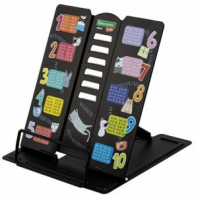 Подставка для книг BRAUBERG KIDS mini, "Cats", с таблицей умножения, регулируемый угол наклона, металлическая, 238966