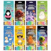Карандаши цветные мягкие FUNSTER (ФАНСТЕР), АССОРТИ 8 ДИЗАЙНОВ, 12 цветов, трехгранные, натуральное дерево, 182158
