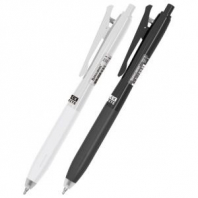 Ручка шариковая автоматическая С УДЛИНЕННЫМ ГРИПОМ BRAUBERG "BLACK & WHITE", СИНЯЯ, пишущий узел 0,5 мм, линия письма 0,35 мм, 144462 Ручка шариковая автоматическая С УДЛИНЕННЫМ ГРИПОМ BRAUBERG "BLACK & WHITE", СИНЯЯ, пишущий узел 0,5 мм, линия письма 0,35 мм, 144462
