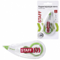 Корректирующая лента STAFF College, 5 мм х 6 м, корпус прозрачный, блистер, 226807 Корректирующая лента STAFF College, 5 мм х 6 м, корпус прозрачный, блистер, 226807