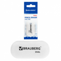 Ластик BRAUBERG "Oval", 50х23х10 мм, белый, овальный, 222471 Ластик BRAUBERG "Oval", 50х23х10 мм, белый, овальный, 222471