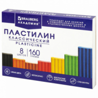 Пластилин классический BRAUBERG "АКАДЕМИЯ КЛАССИЧЕСКАЯ", 8 цветов, 160 г, стек, ВЫСШЕЕ КАЧЕСТВО, 106500 Пластилин классический BRAUBERG "АКАДЕМИЯ КЛАССИЧЕСКАЯ", 8 цветов, 160 г, стек, ВЫСШЕЕ КАЧЕСТВО, 106500