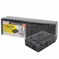 Губки для посуды 9,8х6,6х3 см, КОМПЛЕКТ 10 шт., SQUARE BLACK, КРУПНОПОРИСТЫЙ поролон с абразивным слоем, LAIMA, 608648 Губки для посуды 9,8х6,6х3 см, КОМПЛЕКТ 10 шт., SQUARE BLACK, КРУПНОПОРИСТЫЙ поролон с абразивным слоем, LAIMA, 608648