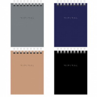 Блокнот МАЛЫЙ ФОРМАТ А7, 75х105 мм, 40 л., гребень, картон, клетка, BRAUBERG "Minimal Classic", 116430