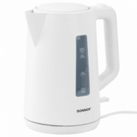 Чайник электрический SONNEN KT-1303, 1,7 л, 2200 Вт, пластик, белый, 456374 Чайник электрический SONNEN KT-1303, 1,7 л, 2200 Вт, пластик, белый, 456374