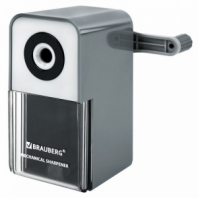 Точилка механическая BRAUBERG CLASSIC, для чернографитных и цветных карандашей, корпус светло-серый, 272002 Точилка механическая BRAUBERG CLASSIC, для чернографитных и цветных карандашей, корпус светло-серый, 272002