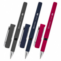 Ручка шариковая с грипом BRAUBERG "VIVID", СИНЯЯ, SOFT TOUCH покрытие, узел 0,7 мм, линия письма 0,35 мм, 144396 Ручка шариковая с грипом BRAUBERG "VIVID", СИНЯЯ, SOFT TOUCH покрытие, узел 0,7 мм, линия письма 0,35 мм, 144396