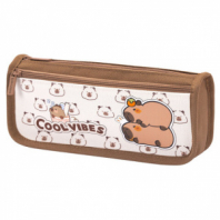 Пенал мягкий BRAUBERG KIDS, 2 отделения, полиэстер, "Веселые капибары", 22x10x6 см, 274582 Пенал мягкий BRAUBERG KIDS, 2 отделения, полиэстер, "Веселые капибары", 22x10x6 см, 274582