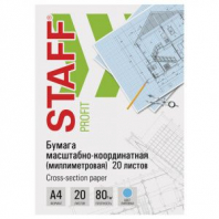 Бумага масштабно-координатная (миллиметровая), папка, А4, голубая, 20 листов, ПЛОТНАЯ 80 г/м2, STAFF, 113485 Бумага масштабно-координатная (миллиметровая), папка, А4, голубая, 20 листов, ПЛОТНАЯ 80 г/м2, STAFF, 113485