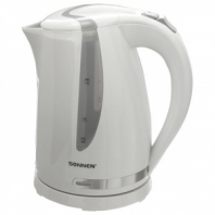 Чайник SONNEN KT-1743, 1,7 л, 2200 Вт, закрытый нагревательный элемент, пластик, белый, 453414 Чайник SONNEN KT-1743, 1,7 л, 2200 Вт, закрытый нагревательный элемент, пластик, белый, 453414