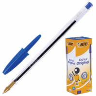 Ручка шариковая BIC "Cristal", СИНЯЯ, корпус прозрачный, узел 1 мм, линия письма 0,32 мм, 847898/528921 Ручка шариковая BIC "Cristal", СИНЯЯ, корпус прозрачный, узел 1 мм, линия письма 0,32 мм, 847898/528921