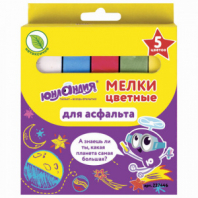 Мел для рисования на асфальте 5 штук, цветной квадратный, ЮНЛАНДИЯ "ЮНЛАНДИК И КОСМОС", картонная упаковка, 227446 Мел для рисования на асфальте 5 штук, цветной квадратный, ЮНЛАНДИЯ "ЮНЛАНДИК И КОСМОС", картонная упаковка, 227446