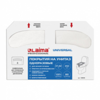 Покрытия на унитаз LAIMA (Система V1), UNIVERSAL, 1/2 сложения, КОМПЛЕКТ 250 шт., 37х42 см, 129539 Покрытия на унитаз LAIMA (Система V1), UNIVERSAL, 1/2 сложения, КОМПЛЕКТ 250 шт., 37х42 см, 129539