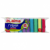 Губки для посуды 9,6х6,4х2,7 см, КОМПЛЕКТ 10 шт., MAXI, поролон с абразивным слоем, LAIMA К0003, 601552 Губки для посуды 9,6х6,4х2,7 см, КОМПЛЕКТ 10 шт., MAXI, поролон с абразивным слоем, LAIMA К0003, 601552