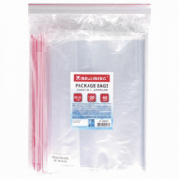 Пакеты с замком ZIP LOCK "зиплок", комплект 100 шт., 200х250 мм, ПВД, толщина 40 микрон, BRAUBERG, 606215 Пакеты с замком ZIP LOCK "зиплок", комплект 100 шт., 200х250 мм, ПВД, толщина 40 микрон, BRAUBERG, 606215