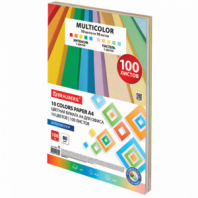 Бумага цветная 10 цветов BRAUBERG MULTICOLOR А4, 80 г/м2, 100 л. (10 цветов x 10 листов), 115350 Бумага цветная 10 цветов BRAUBERG MULTICOLOR А4, 80 г/м2, 100 л. (10 цветов x 10 листов), 115350