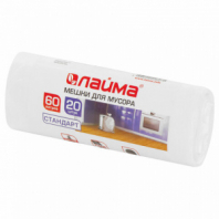 Мешки для мусора 60 л, белые, в рулоне 20 шт., ПНД 7 мкм, 58х68 см, LAIMA, 605539 Мешки для мусора 60 л, белые, в рулоне 20 шт., ПНД 7 мкм, 58х68 см, LAIMA, 605539
