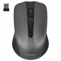 Мышь беспроводная SONNEN V99, USB, 1000/1200/1600 dpi, 4 кнопки, оптическая, серая, 513528 Мышь беспроводная SONNEN V99, USB, 1000/1200/1600 dpi, 4 кнопки, оптическая, серая, 513528