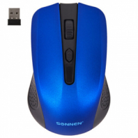 Мышь беспроводная SONNEN V99, USB, 1000/1200/1600 dpi, 4 кнопки, оптическая, синяя, 513530 Мышь беспроводная SONNEN V99, USB, 1000/1200/1600 dpi, 4 кнопки, оптическая, синяя, 513530
