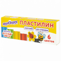 Пластилин мягкий ЮНЛАНДИЯ "ВЕСЕЛЫЙ ШМЕЛЬ", 6 цветов, 90 г, СО СТЕКОМ, 106671 Пластилин мягкий ЮНЛАНДИЯ "ВЕСЕЛЫЙ ШМЕЛЬ", 6 цветов, 90 г, СО СТЕКОМ, 106671