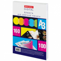 Бумага для цветной лазерной печати БОЛЬШОЙ ФОРМАТ (297х420), А3, 160 г/м2, 100 л., BRAUBERG, 115382 Бумага для цветной лазерной печати БОЛЬШОЙ ФОРМАТ (297х420), А3, 160 г/м2, 100 л., BRAUBERG, 115382