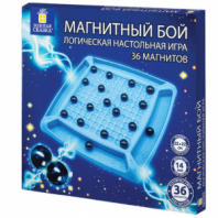 Игра настольная логическая "Магнитный бой", 36 магнитов, доска 22х22 см, ЗОЛОТАЯ СКАЗКА, 665893 Игра настольная логическая "Магнитный бой", 36 магнитов, доска 22х22 см, ЗОЛОТАЯ СКАЗКА, 665893
